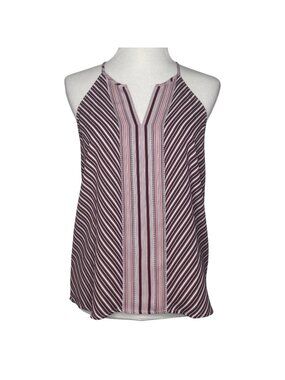LOFT Halter Top XS Racerback Spaghetti Strap Burgundy Pink Womens